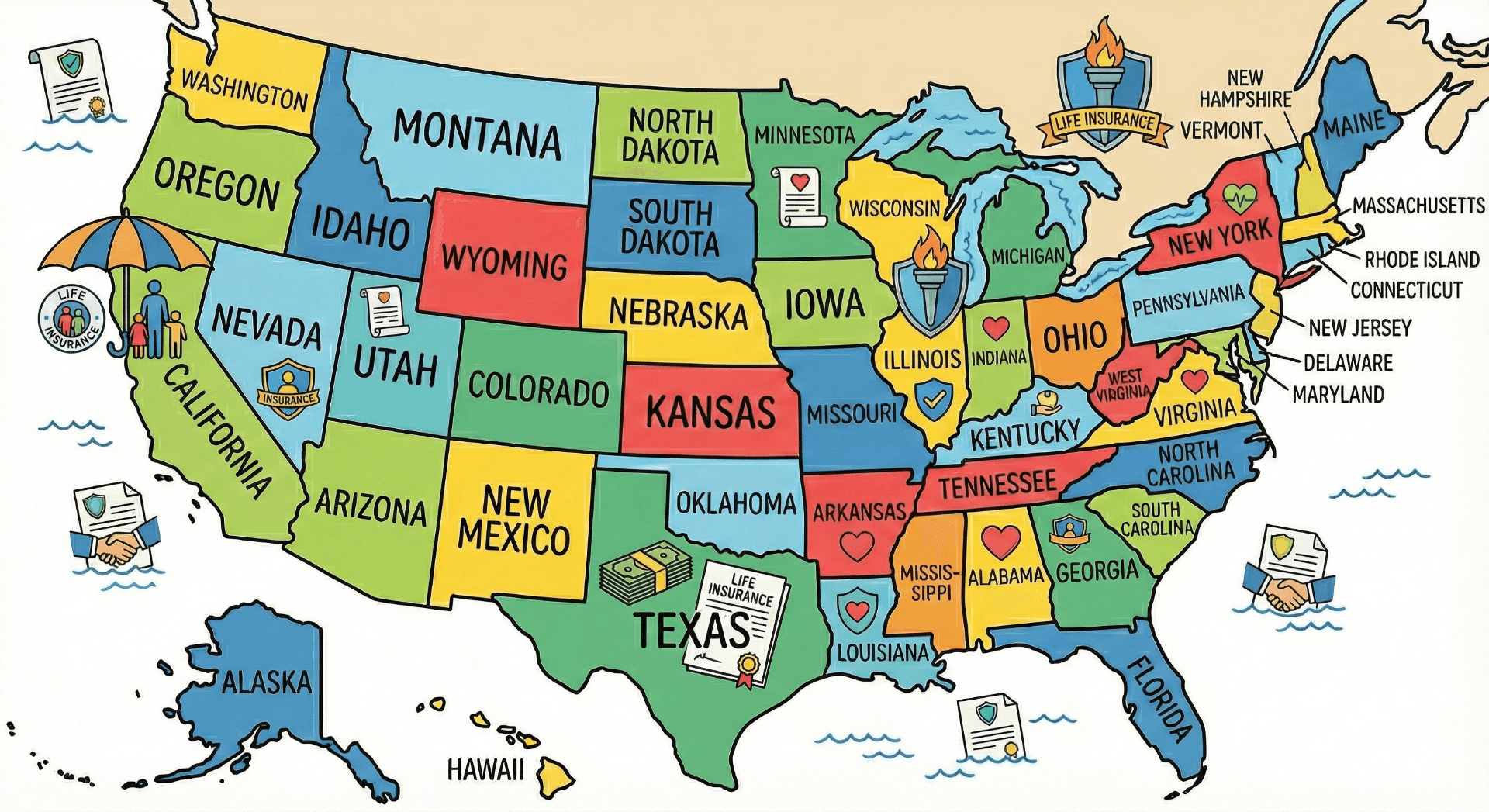 Interactive US Map showing life settlement regulations by state